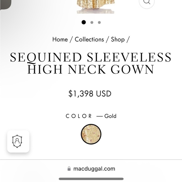 Mac Duggal 93645 Sequin Sleeveless High Neck Gold - Picture 11 of 13